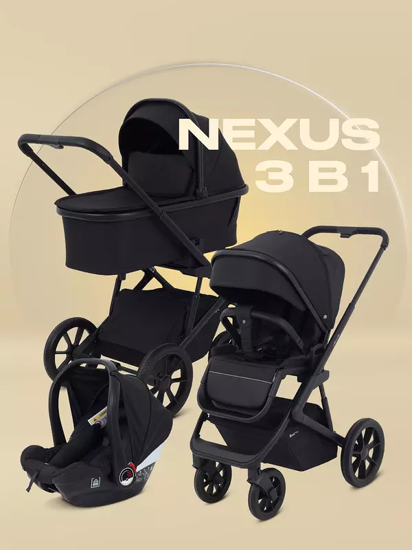 Коляска 3 в 1 Rant Basic Nexus 2025 Midnight Black