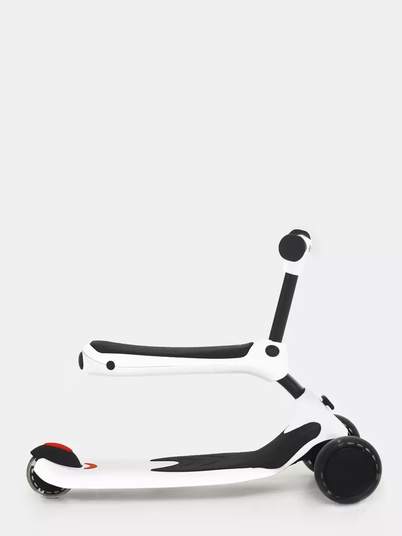 Беговел-самокат Rant Rider со светящимися колесами белый