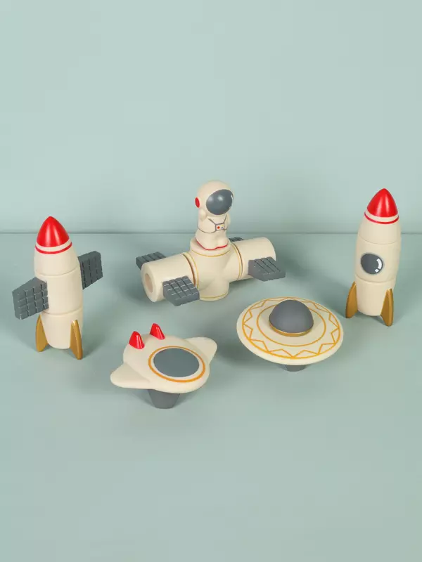 Набор силиконовых игрушек Rant Spaceship beige