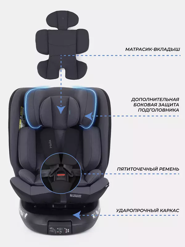 Автокресло Rant Helix isofix (40-150 см) Grey