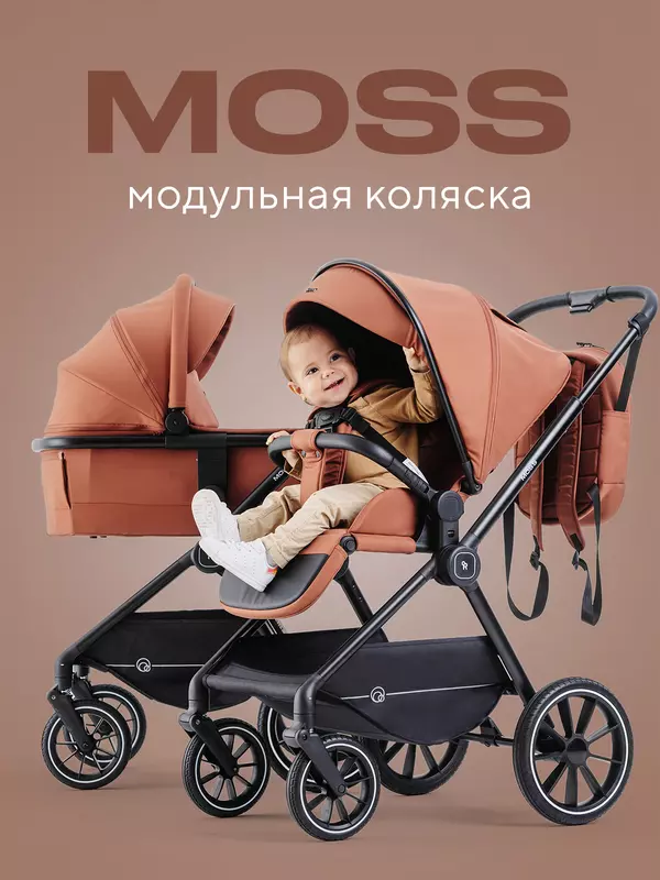 Коляска 2 в 1 Rant Moss Maroon brown